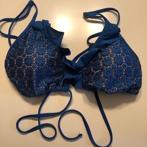 Blue bathing suit top